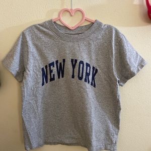 grey / navy blue new york tee - brandy melville